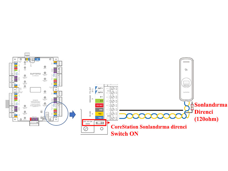 RS485 cihaz bağlantısı